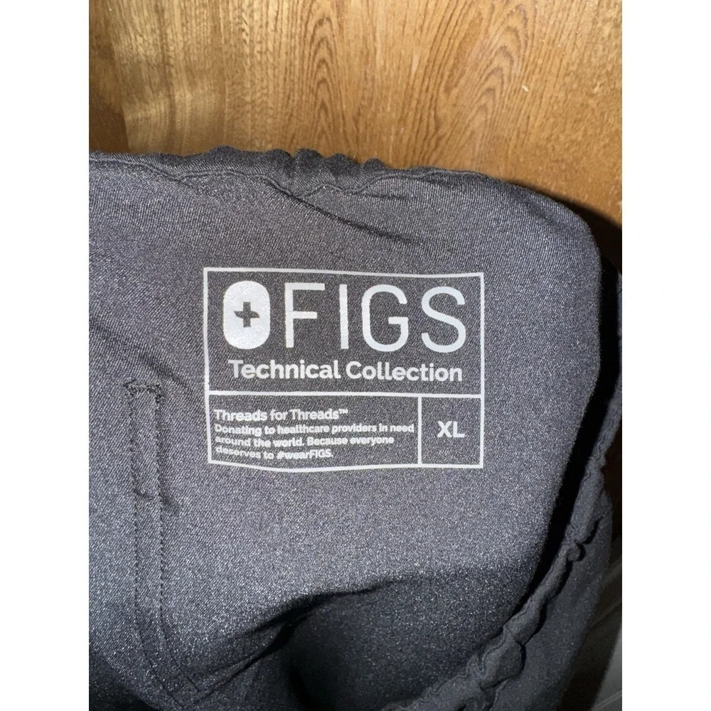 Figs Men’s Pisco Basic Scrub Pants™ Black Straight Leg XL Style FM4500 PO 1429